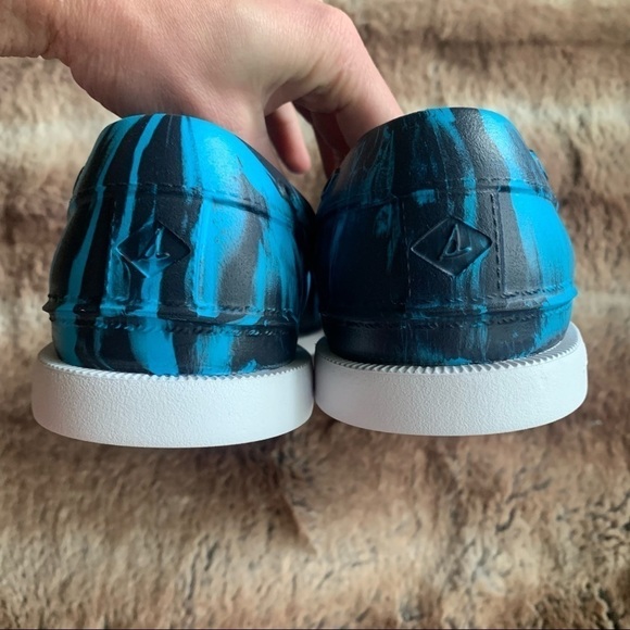 Sperry Original Float Marbled Blue Boat Shoes - Picture 4 of 6